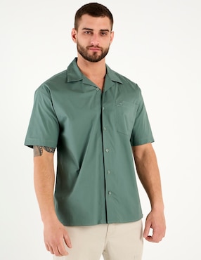 Camisa casual Cavalatti de algodón manga corta para hombre