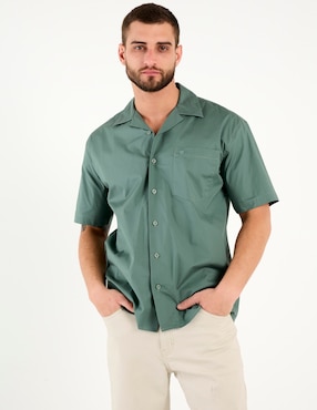 Camisa casual Cavalatti de algodón manga corta para hombre