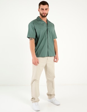 Camisa casual Cavalatti de algodón manga corta para hombre