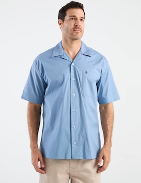 Camisa casual Cavalatti de algodón manga corta para hombre