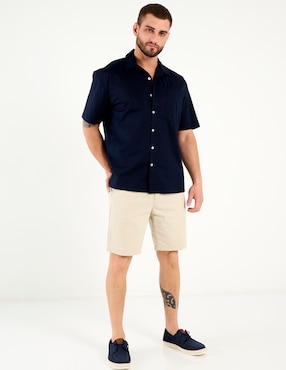 Camisa casual Cavalatti de algodón manga corta para hombre
