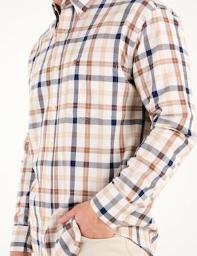 Camisa casual Cavalatti manga larga para hombre