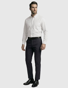 Camisa casual Cavalatti de algodón manga larga para hombre
