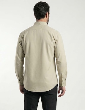 Camisa casual Cavalatti de algodón manga larga para hombre