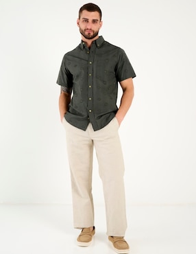 Camisa casual Regent Street manga corta para hombre