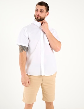 Camisa casual Regent Street de algodón manga corta para hombre