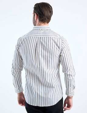 Camisa casual Regent Street de algodón manga larga para hombre