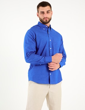 Camisa casual Regent Street manga larga para hombre