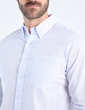 Camisa casual Regent Street de algodón manga larga para hombre