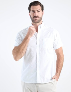 Camisa casual Regent Street de algodón manga corta para hombre