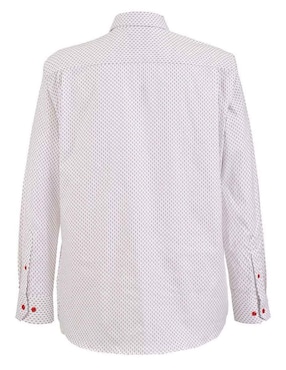 Camisa de vestir Michel Blanc de algodón manga larga para hombre