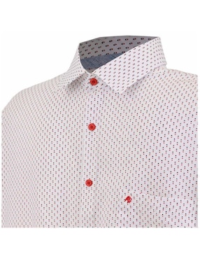 Camisa de vestir Michel Blanc de algodón manga larga para hombre
