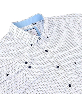 Camisa de vestir Michel Blanc manga larga para hombre