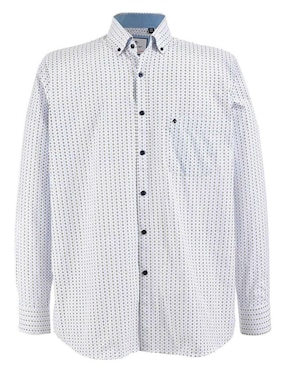 Camisa de vestir Michel Blanc manga larga para hombre
