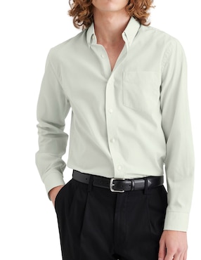 Camisa casual Dockers de algodón manga larga para hombre
