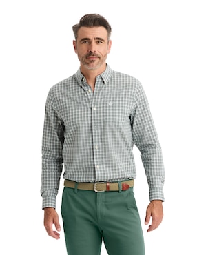Camisa casual Dockers de algodón manga larga para hombre