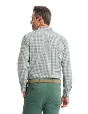 Camisa casual Dockers de algodón manga larga para hombre