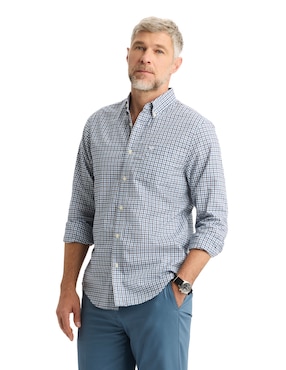 Camisa casual Dockers de algodón manga larga para hombre