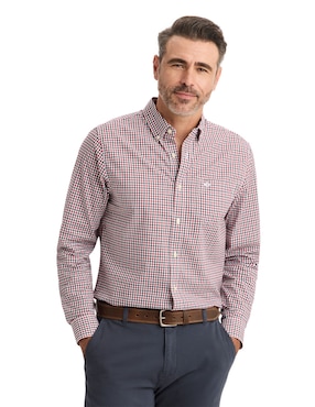 Camisa casual Dockers de algodón manga larga para hombre