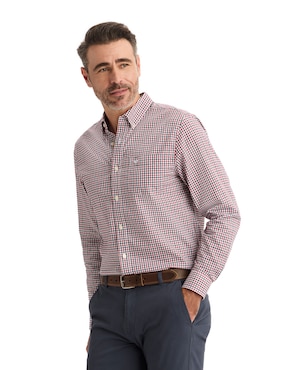 Camisa casual Dockers de algodón manga larga para hombre