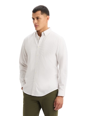Camisa casual Dockers de algodón manga larga para hombre