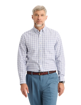 Camisa casual Dockers de algodón manga larga para hombre