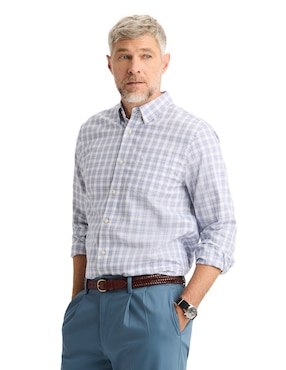 Camisa casual Dockers de algodón manga larga para hombre