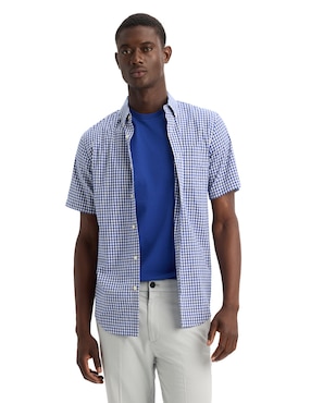 Camisa casual Dockers de algodón manga corta para hombre