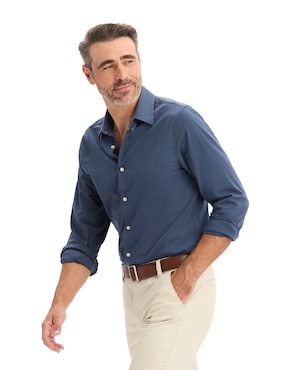 Camisa casual Dockers de algodón manga larga para hombre