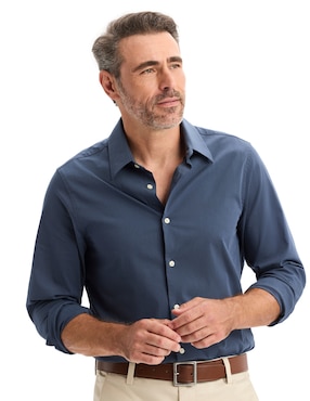 Camisa casual Dockers de algodón manga larga para hombre