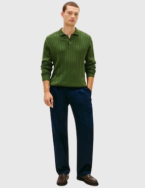Suéter Tommy Hilfiger cuello polo para hombre