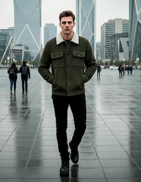 Chamarra casual Furor con bolsillos para hombre