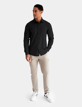 Camisa casual Generra manga larga para hombre