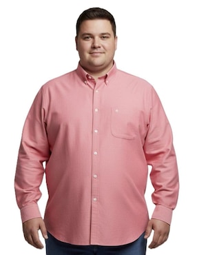 Camisa casual Michel Blanc manga larga para hombre