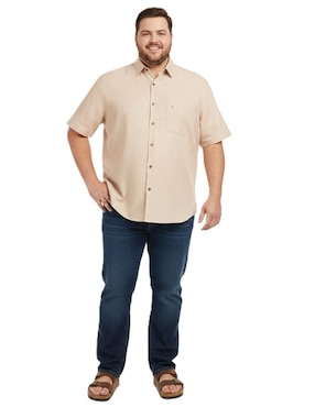Camisa casual Michel Blanc manga corta para hombre