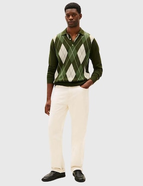 Suéter Tommy Hilfiger cuello polo para hombre