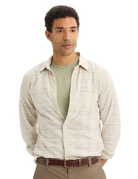 Camisa casual Dockers manga larga para hombre