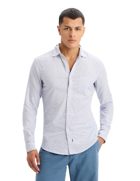 Camisa casual Dockers de lino manga larga para hombre