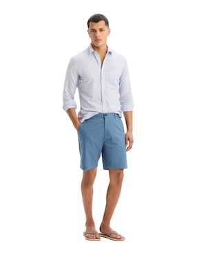 Camisa casual Dockers de lino manga larga para hombre
