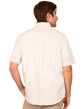 Camisa casual Ferrioni de algodón manga corta para hombre