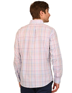 Camisa casual Ferrioni de algodón manga larga para hombre