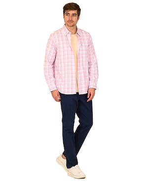 Sobrecamisa casual Ferrioni de algodón manga larga para hombre