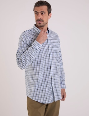 Camisa de vestir Dockers de algodón manga larga para hombre