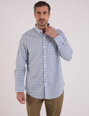 Camisa de vestir Dockers de algodón manga larga para hombre