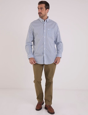 Camisa de vestir Dockers de algodón manga larga para hombre