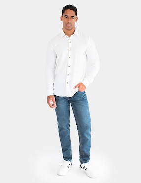 Camisa casual Generra manga larga para hombre