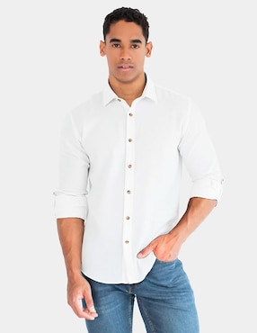 Camisa casual Generra manga larga para hombre