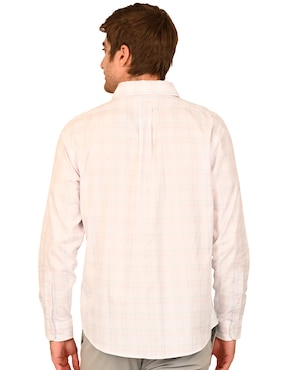 Camisa casual Ferrioni de algodón manga larga para hombre