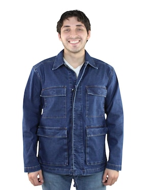 Chamarra denim Innermotion de mezclilla con bolsillos para hombre