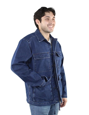 Chamarra denim Innermotion de mezclilla con bolsillos para hombre